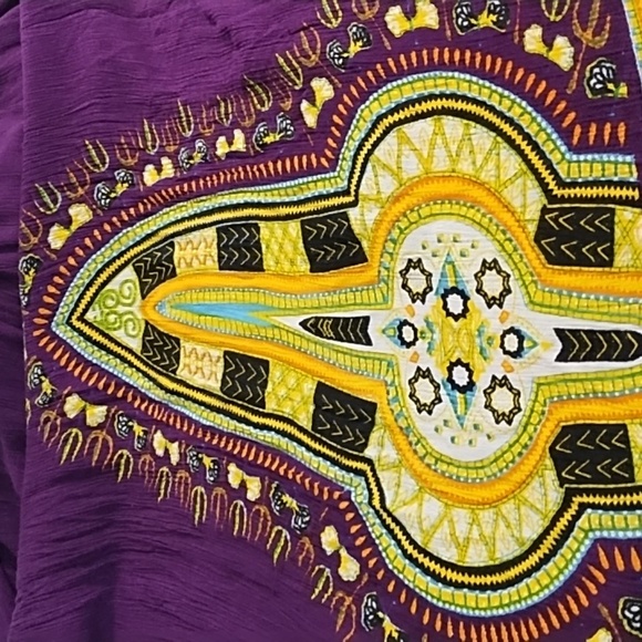 Advance Apparel Free Size Rayon Gauze Art to Wear Boho Tank Dress Pockets - Picture 7 of 14